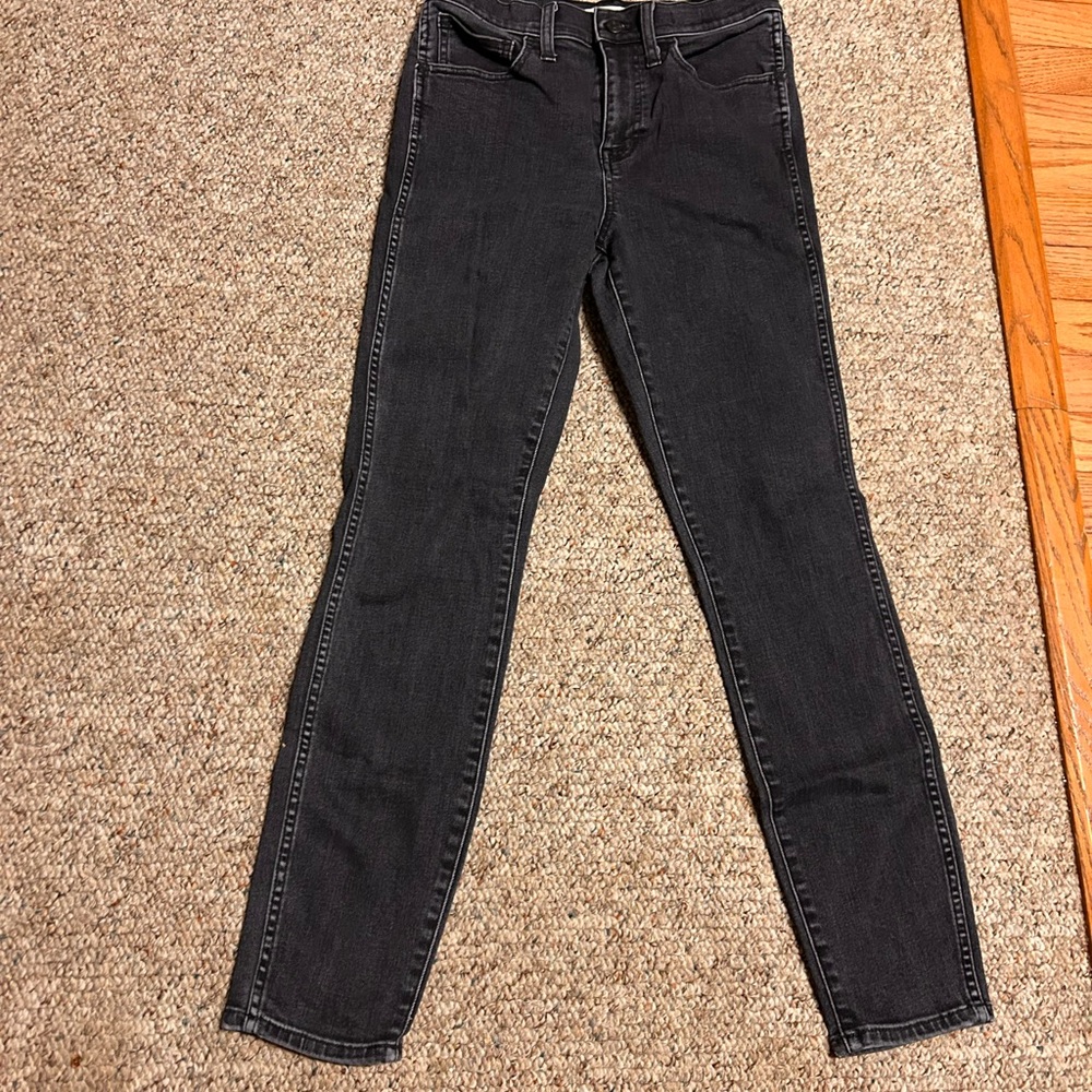 Madewell Women's Charcoal Black Skinny Jeans, sz 26